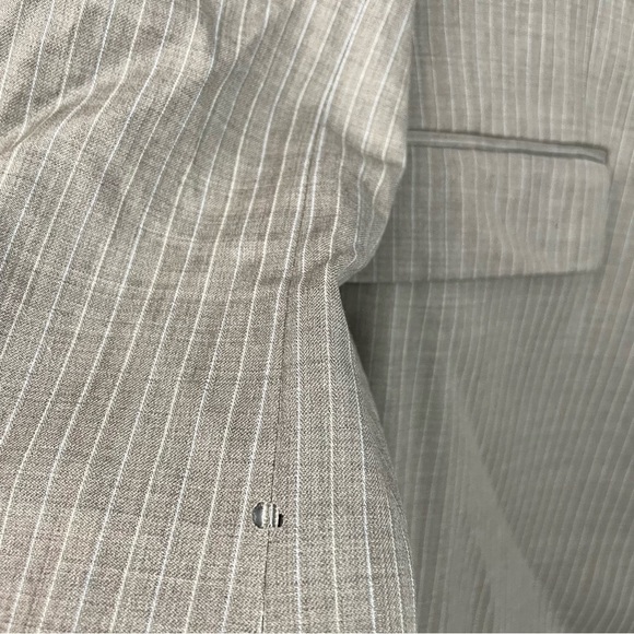 Calvin Klein Wool Tan Blazer Striped - Picture 4 of 11